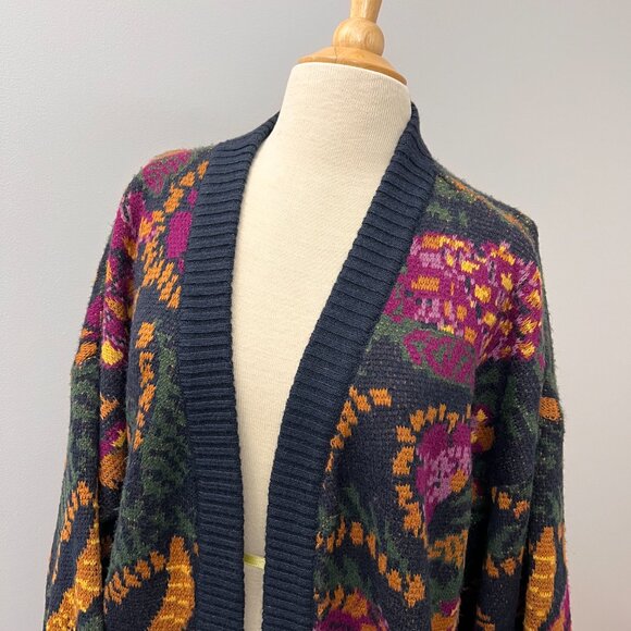 Farm Rio Brazil Wool-Blend Long Cardigan Sz M - Picture 10 of 13